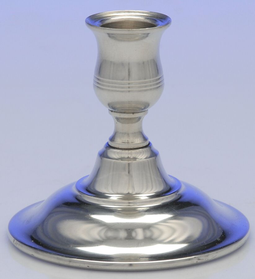 P113 (Pewter, Hollowware) 3" Console Candleholder by Kirk Stieff-1