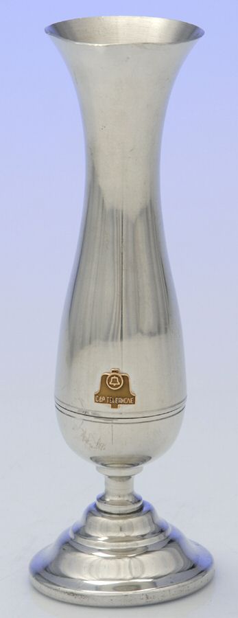 P131 (Pewter, Hollowware) 7" Bud Vase by Kirk Stieff-1