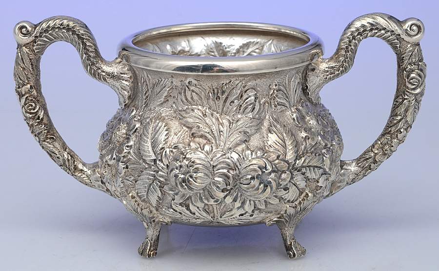 Stieff Rose (Sterling, Hollowware, 700 Series) Sugar Bowl No Lid by Kirk Stieff-1