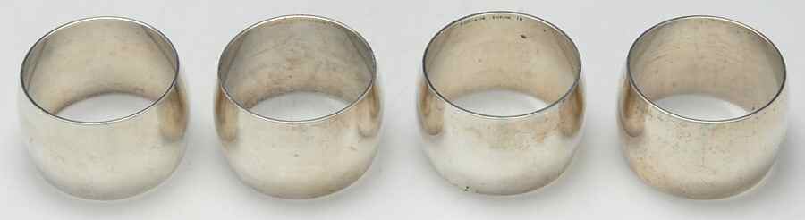 18 (Sterling, Hollowware) Napkin Ring - Set of 4 by Kirk Stieff-1