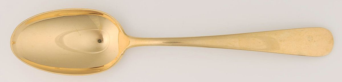 Old Maryland-Plain (Gold Vermeil) Tablespoon (Serving Spoon) Medium by Kirk Stieff-1