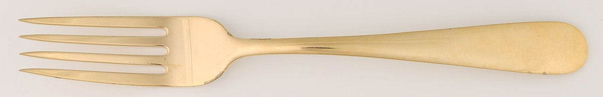 Old Maryland-Plain (Gold Vermeil) Fork by Kirk Stieff-1