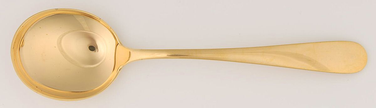 Old Maryland-Plain (Gold Vermeil) Round Bowl Soup Spoon (Cream Soup) by Kirk Stieff-1