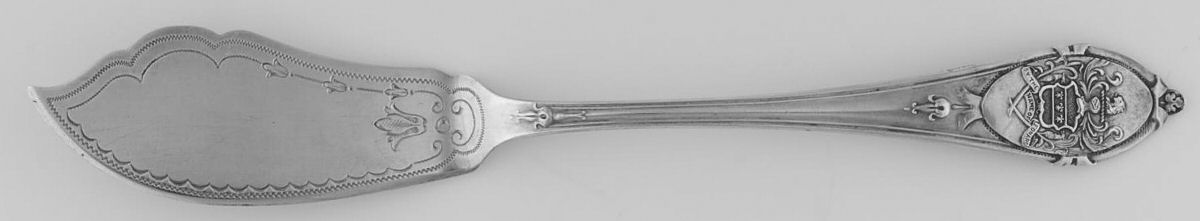 KBE4 (Sterling) Flat Handle Master Butter Knife by Koch & Bergfeld-1