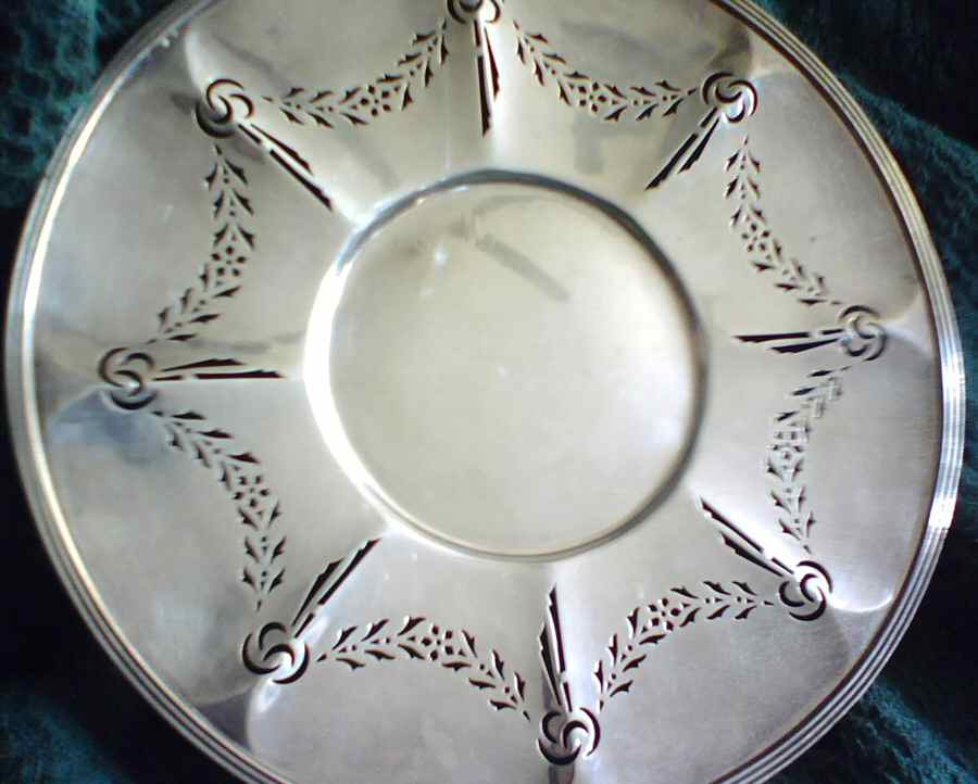 576 (Sterling, Hollowware) Sterling Footed Cake Plate by Keystone Silver -1