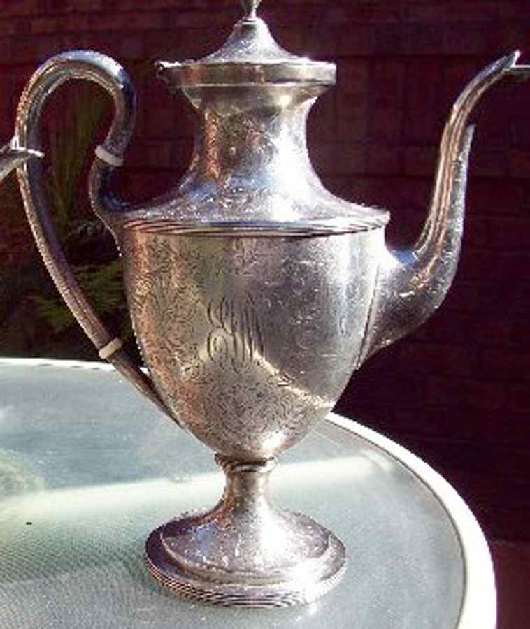 Old Maryland-Engv (Sterling, Hollowware) Coffee Pot by Kirk Stieff-1