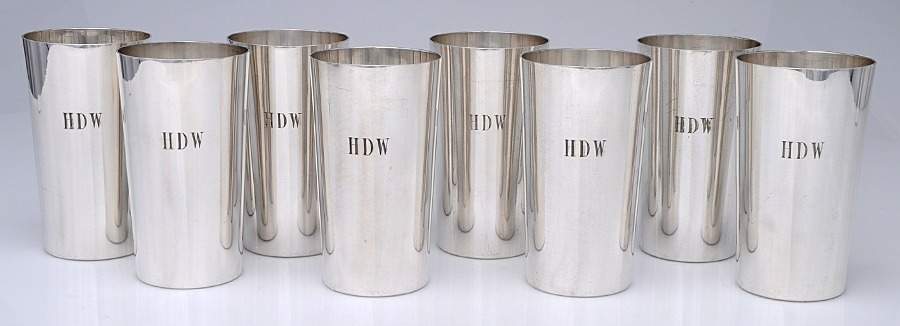 295A (Sterling, Hollowware) 12 Oz Tumbler - Set of 8 by Kirk Stieff-1