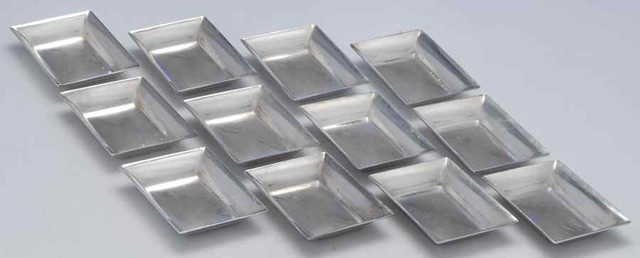 048 (Sterling, Hollowware) Set of 12-2" Ashtray by Kirk Stieff-1
