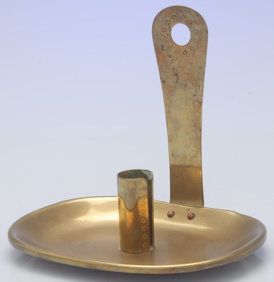 Williamsburg (Brass, Hollowware) Wall Plate Candleholder by Kirk Stieff-1