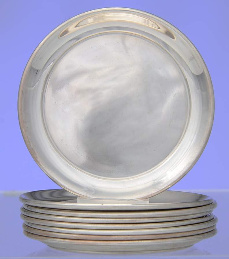 9 (Sterling, Hollowware) Butter Pat - Set of 8 by Kirk Stieff-1