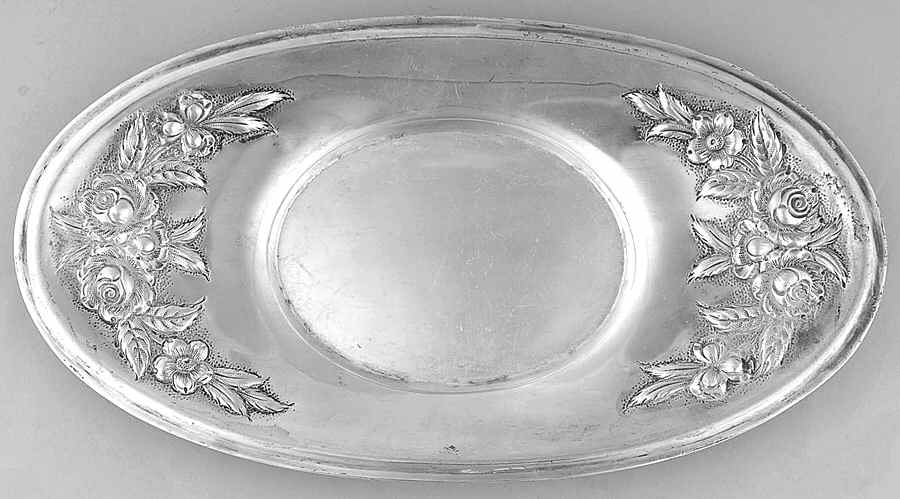 Rose (Sterling, Hollowware) Underplate for Sterling Gravy Boat by Kirk Stieff-1