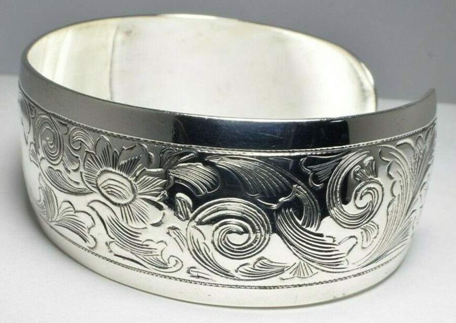 Cuff Bracelets (Sterling, Hollowware) Cuff Bracelet by Kirk Stieff-1