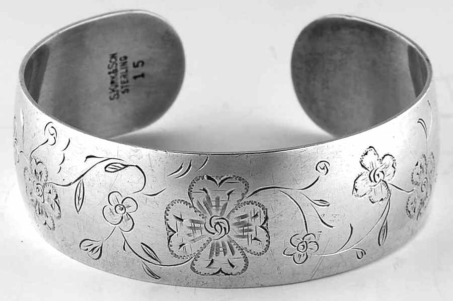 Cuff Bracelets (Sterling, Hollowware) Cuff Bracelet by Kirk Stieff-1