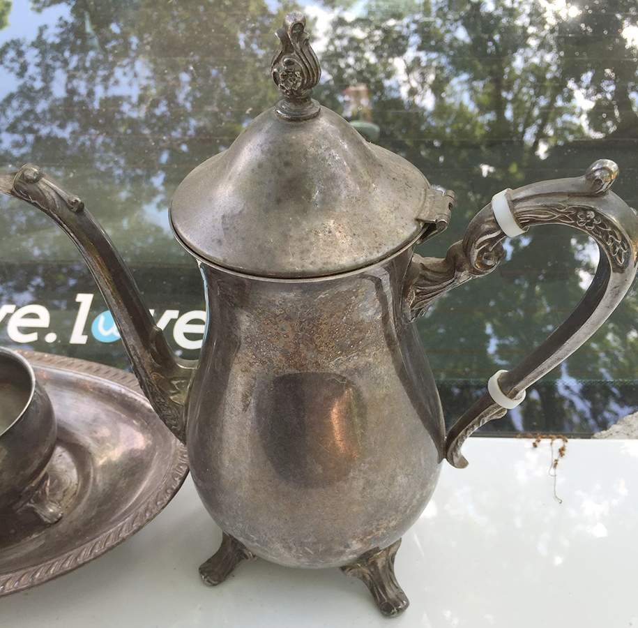 KEV5 (Silverplate, Hollowware) Silverplate Coffee Pot by Kent Silversmiths-1