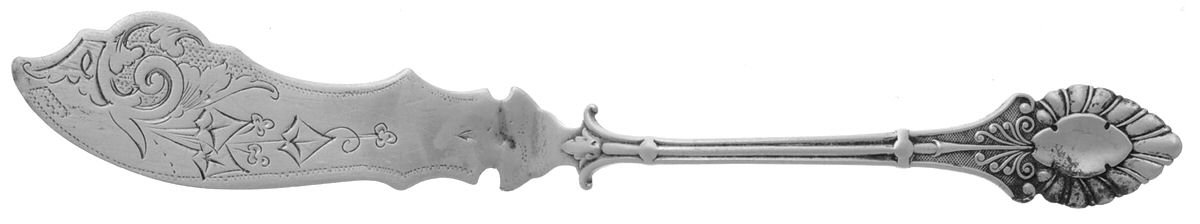 Emperor (Coin, 1872) Bright Cut Solid Pickle Serving Knife by Knowles & Ladd-1