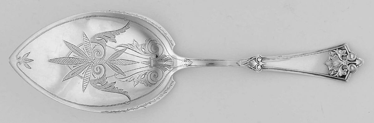 Crete (Coin) Bright Cut Solid Pastry Server by Knowles & Ladd-1