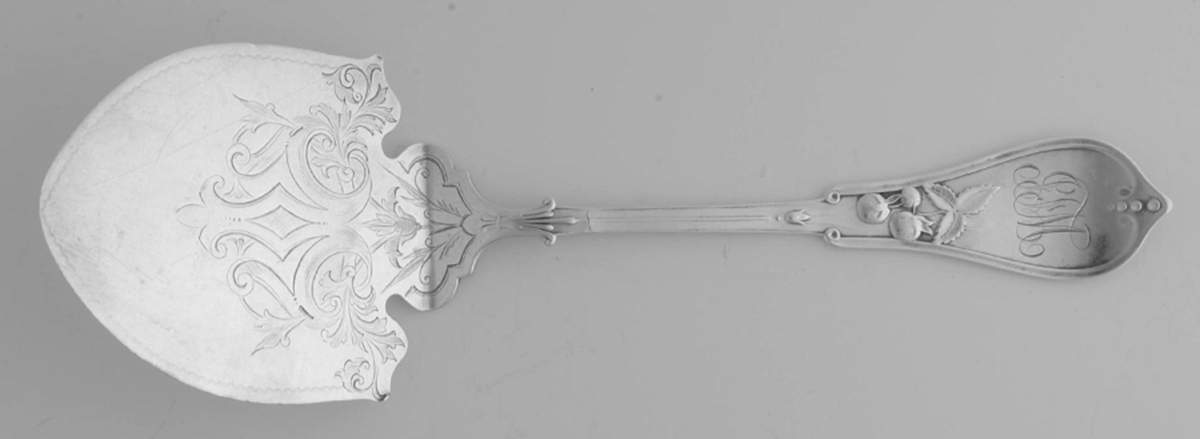 Queen (Coin) Bright Cut Solid Pastry Server by Knowles & Ladd-1