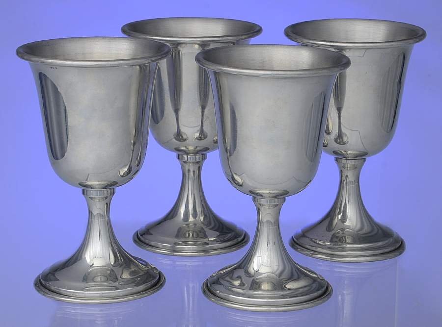 233 (Pewter, Hollowware) Wine Goblet - Set of 4 by Kirk Stieff-1