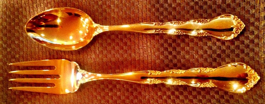 Cheryl (Sterling, Gold Vermeil) Teaspoon by Kirk Stieff-1