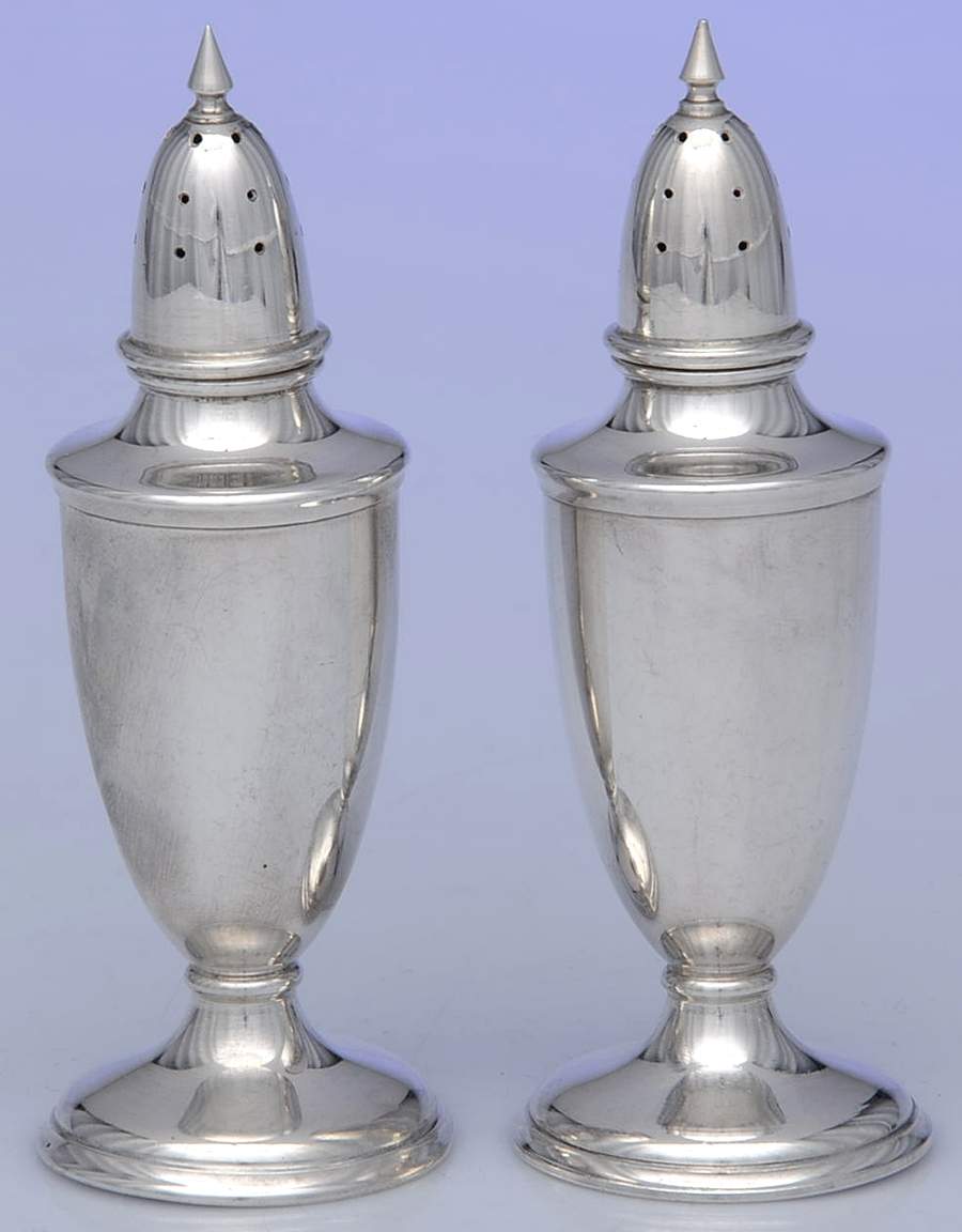 H51-H100 (Sterling, Hollowware) Salt and Pepper Set by Kirk Stieff-1