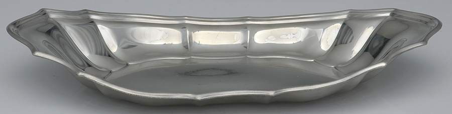 Chippendale (Pewter Hollowware) 12" Bread Tray by Kirk Stieff-1