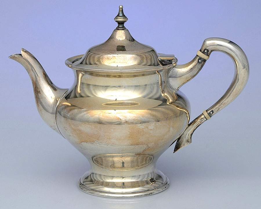 0800 (Sterling, Hollowware) Teapot by Kirk Stieff-1