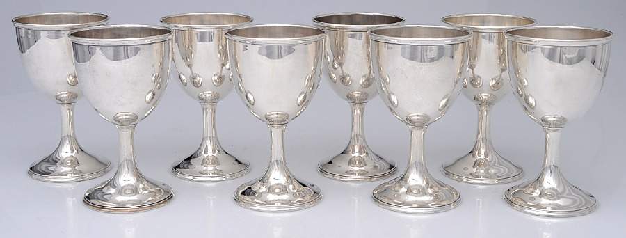 400 (Sterling, Hollowware) Water Goblet - Set of 8 by Kirk Stieff-1