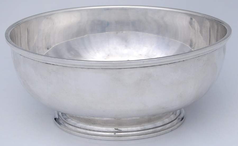 Calvert-Old Maryland Plain (Sterling, Hollowware) 8" Round Vegetable by Kirk Stieff-1