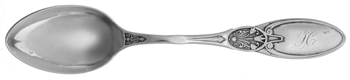 K3B1 (Sterling) Monogram Teaspoon by Krider & Biddle-1