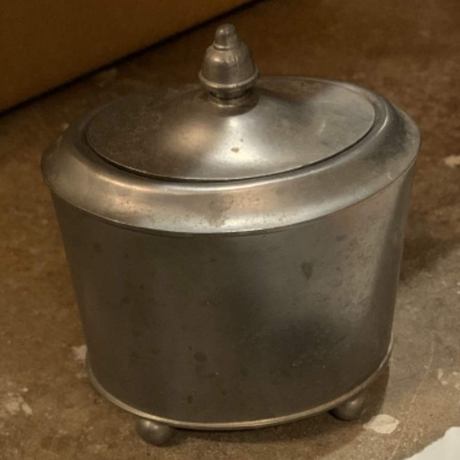 Historic Newport (Pewter, Hollowware) Sugar Bowl & Lid by Kirk Stieff-1