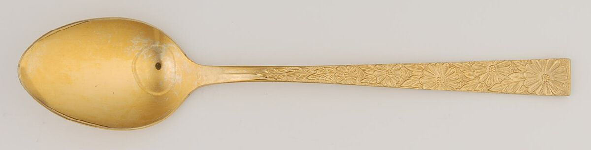 Carlotta (Gold Electroplate) Place/Oval Soup Spoon by Lifetime-1