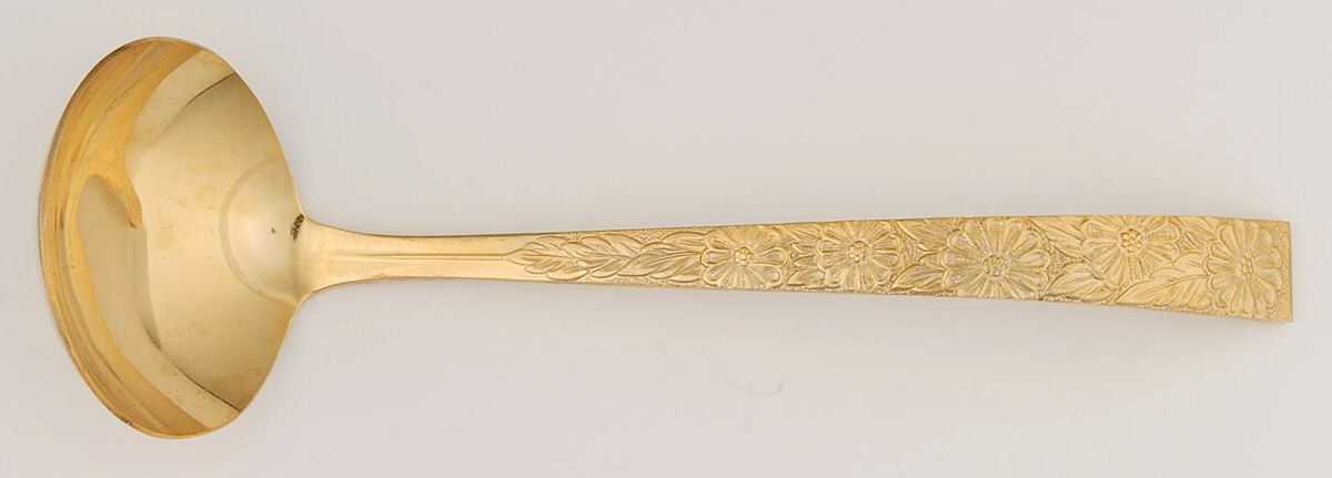 Carlotta (Gold Electroplate) Solid Gravy Ladle by Lifetime-1
