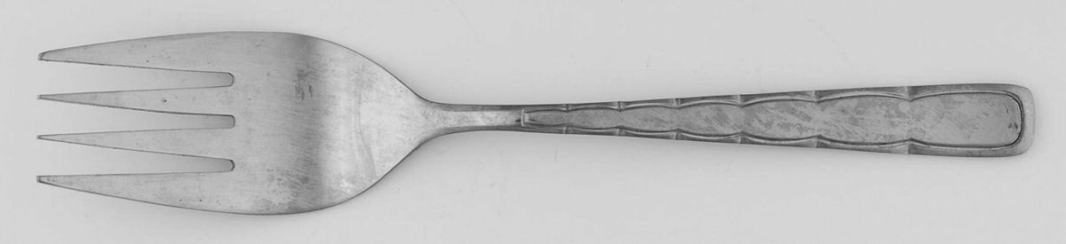 LCU48 (Stainless) Small Solid Cold Meat Serving Fork by Lifetime-1