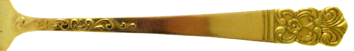 LCU7 (GOLD ELECTPLT) Medium Solid Cold Meat Serving Fork by Lifetime-1