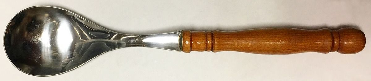 Old Homestead (Stainless) Salad Serving Spoon, Wood Handle, Stainless Bowl by Lifetime-1