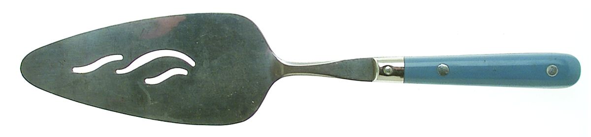 Paris Splendor-Light Blue (Stainless) Pierced All Stainless Pie Server by Lifetime-1