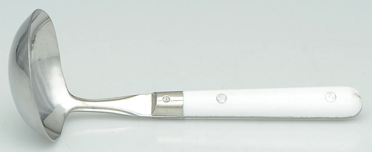 Paris Splendor-White (Stainless) Solid Gravy Ladle by Lifetime-1