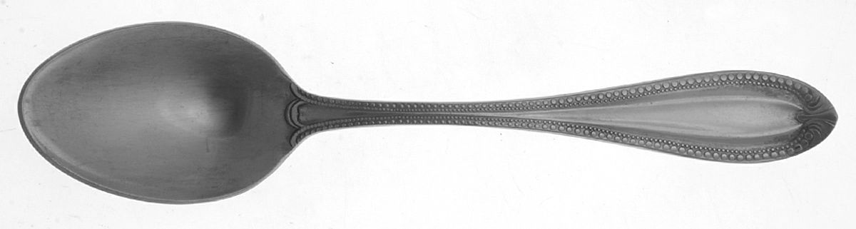 Boston Bead (Stainles) Place/Oval Soup Spoon by Leonard Silver Mfg Co-1