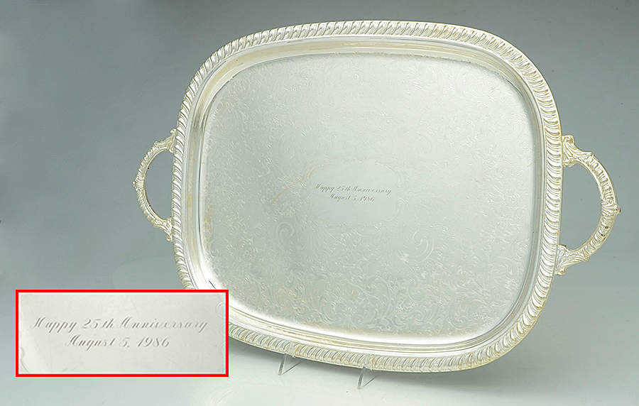 Silverplate Hollowware 18" Waiter Tray by Leonard Silver Mfg Co-1