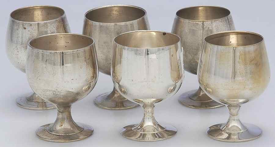 Silverplate Hollowware Cordial Cup - Set of 6 by Leonard Silver Mfg Co-1