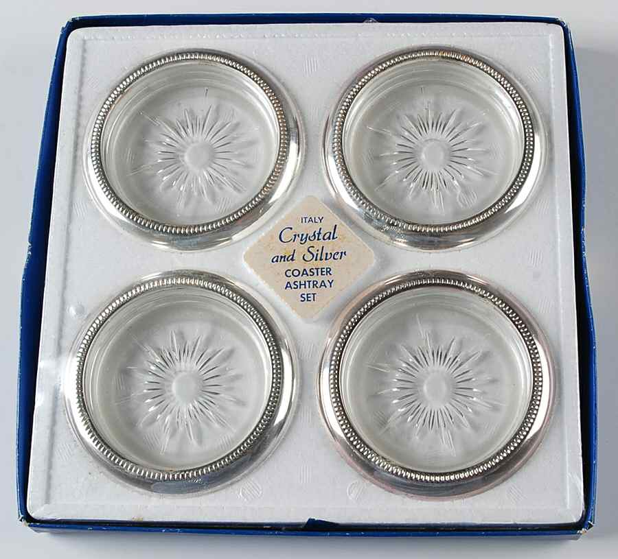 Silverplate Hollowware Coaster - Set of 4 by Leonard Silver Mfg Co-1