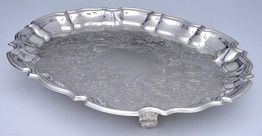 Silverplate Hollowware 14" Oval Tray by Leonard Silver Mfg Co-1