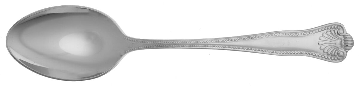 Newport Shell (Stainless) Place/Oval Soup Spoon by Leonard Silver Mfg Co-1