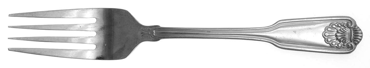 Sheffield Shell (Stainless) Individual Salad Fork by Leonard Silver Mfg Co-1