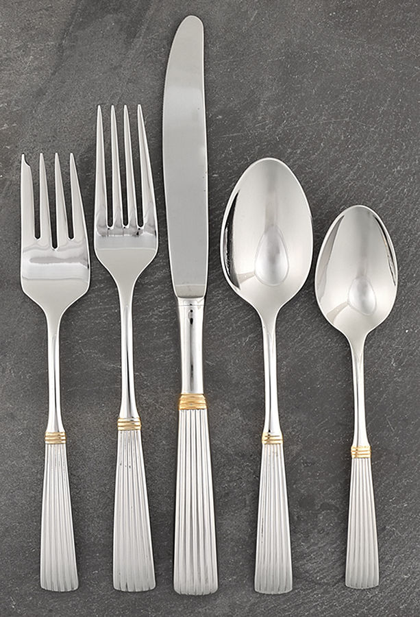 Citation Gold (Stainless, Gold Accent) 5 Piece Place Setting by Lenox-1