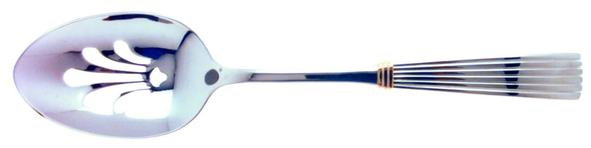 Citation Gold (Stainless, Gold Accent) Pierced Tablespoon (Serving Spoon) by Lenox-1
