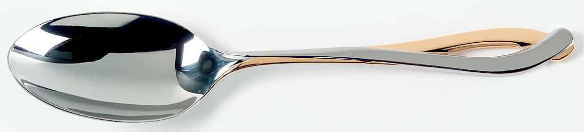 Debut Gold (Stainless, Gold Accent) Tablespoon (Serving Spoon) by Lenox-1