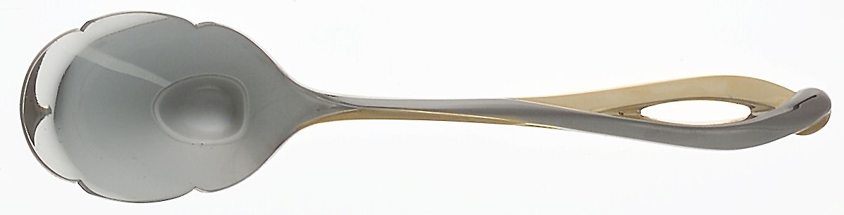 Debut Gold (Stainless, Gold Accent) Sugar Shell Spoon by Lenox-1