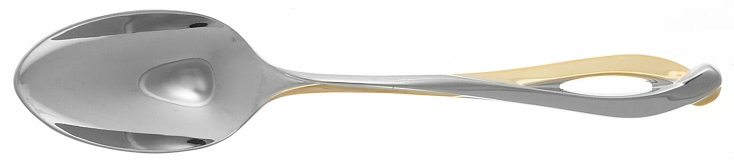 Debut Gold (Stainless, Gold Accent) Place/Oval Soup Spoon by Lenox-1