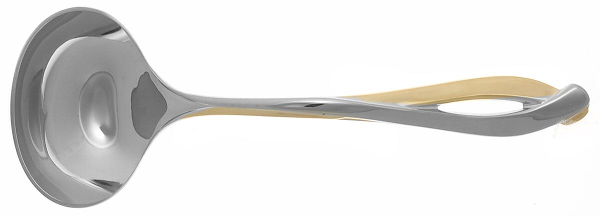 Debut Gold (Stainless, Gold Accent) Solid Gravy Ladle by Lenox-1